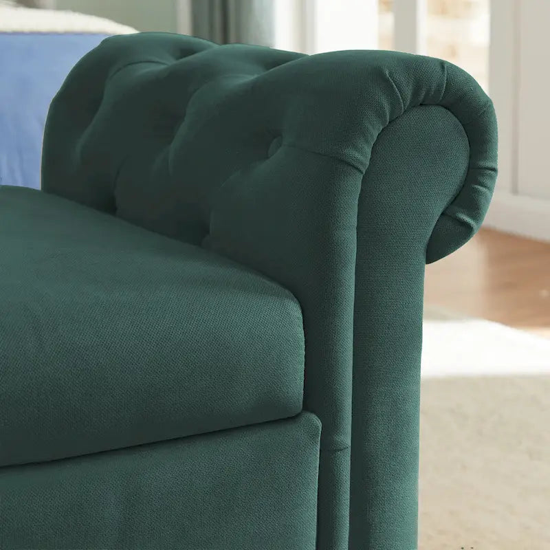 Banc repose-pieds rectangulaire de rangement multifonction