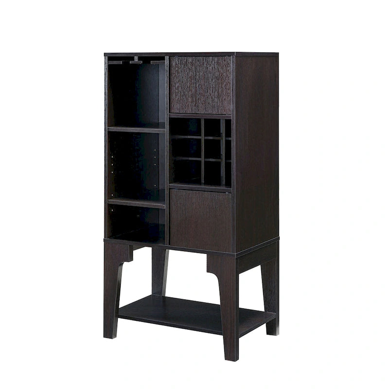 Buffet contemporain 4 étagères avec casier à vin