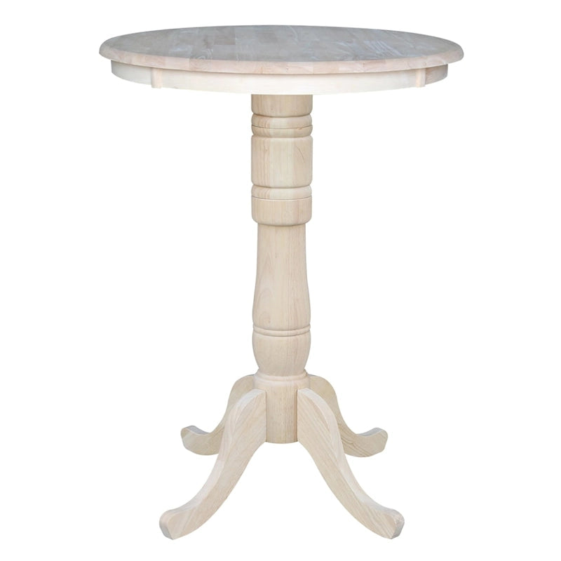 Table ronde à pied central