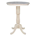 Table ronde à pied central
