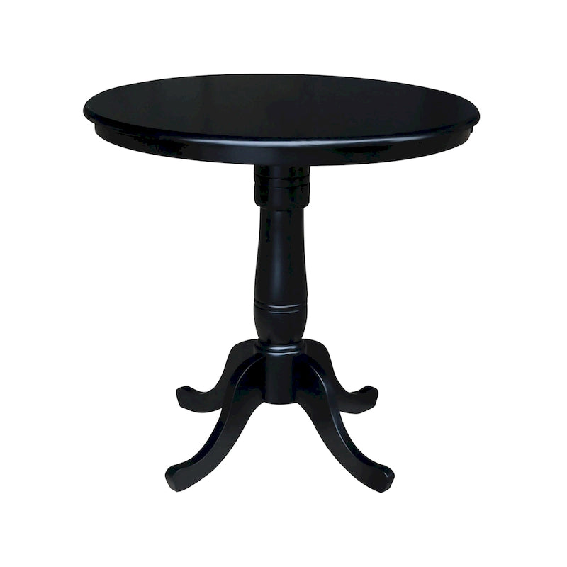 Table ronde à pied central