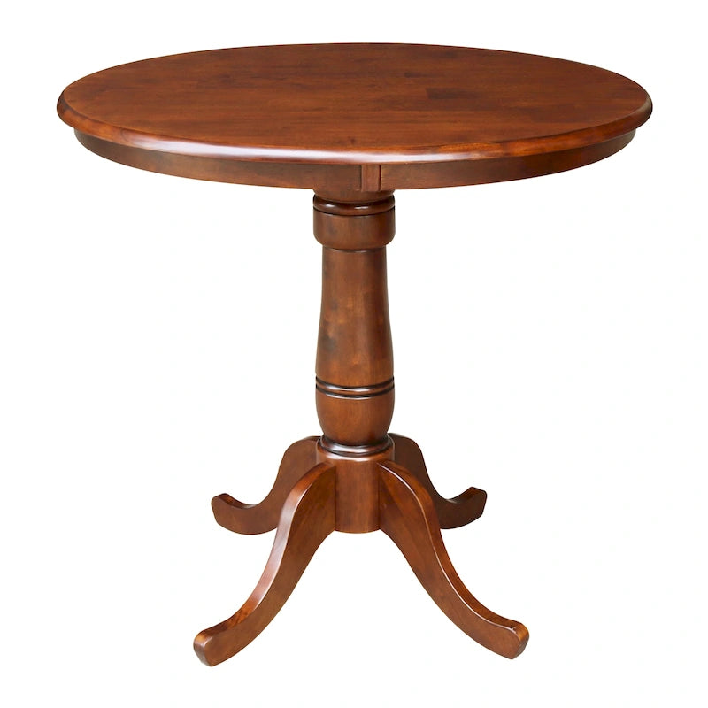 Table ronde à pied central