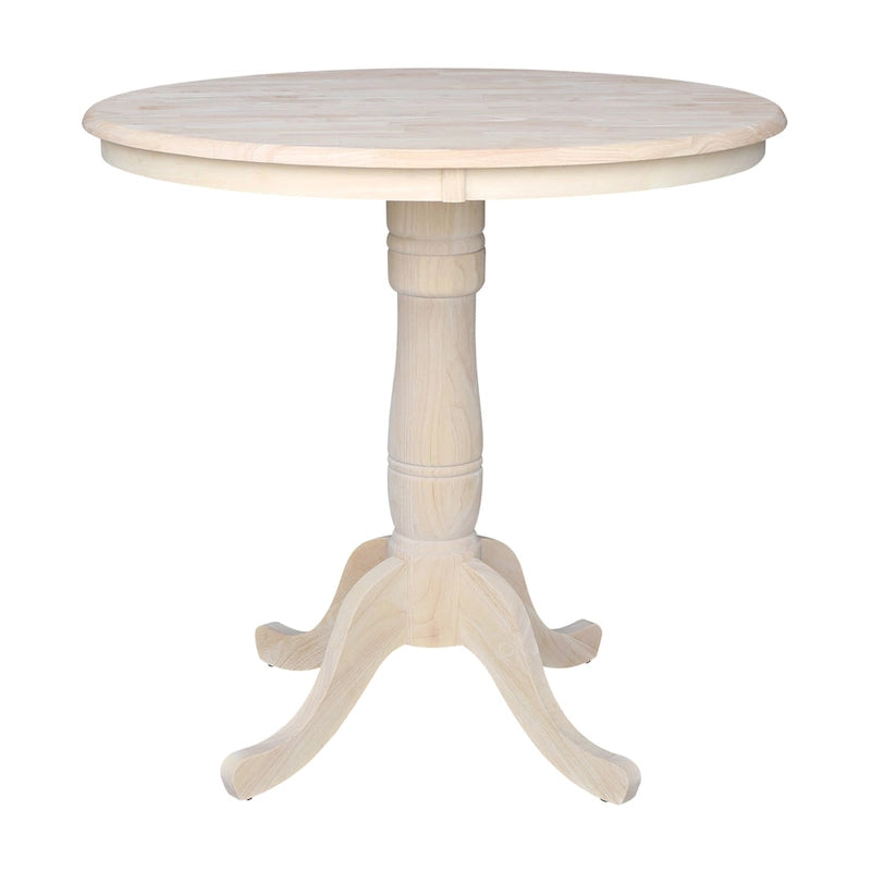 Table ronde à pied central