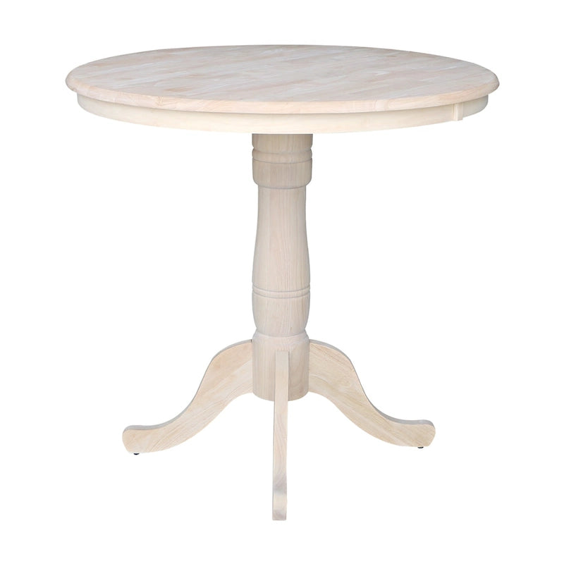 Table ronde à pied central