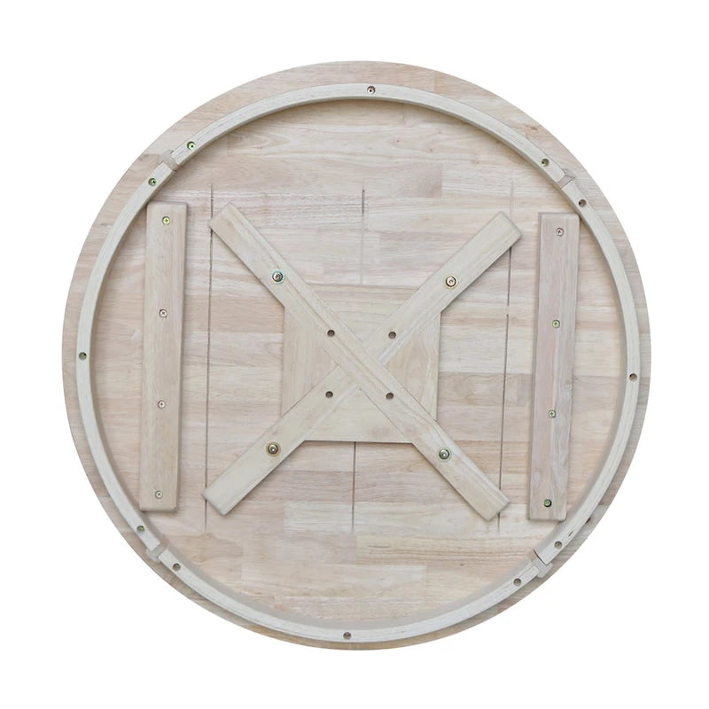 Table ronde à pied central
