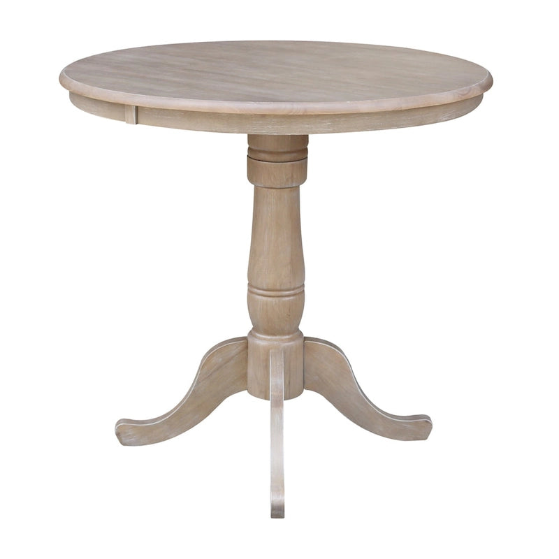 Table ronde à pied central