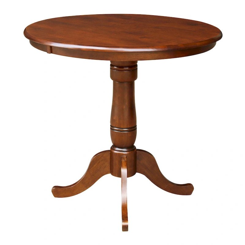 Table ronde à pied central