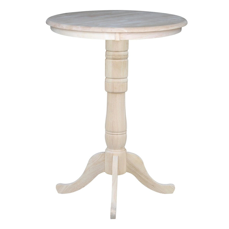 Table ronde à pied central