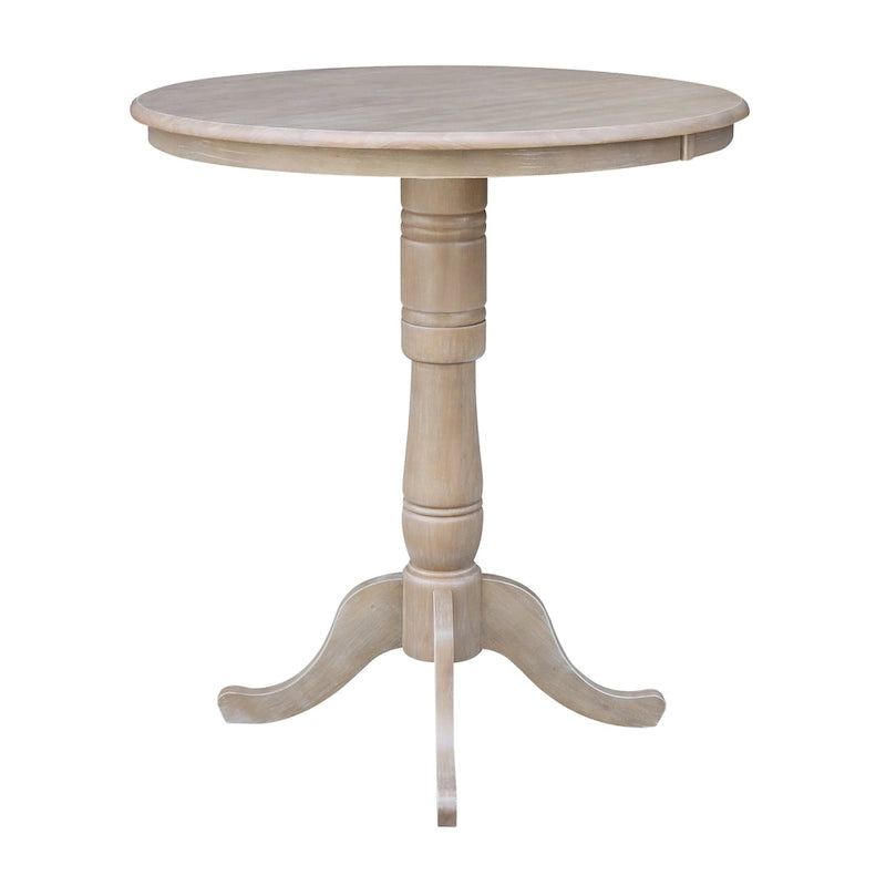 Table ronde à pied central