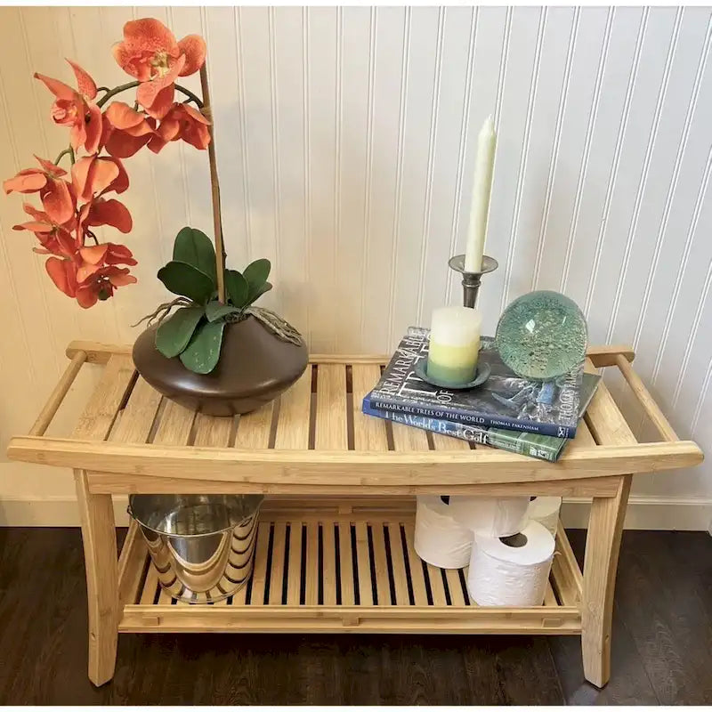 Banc de spa en bambou massif