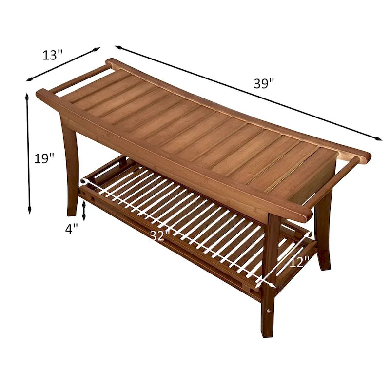 Banc de spa en bambou massif