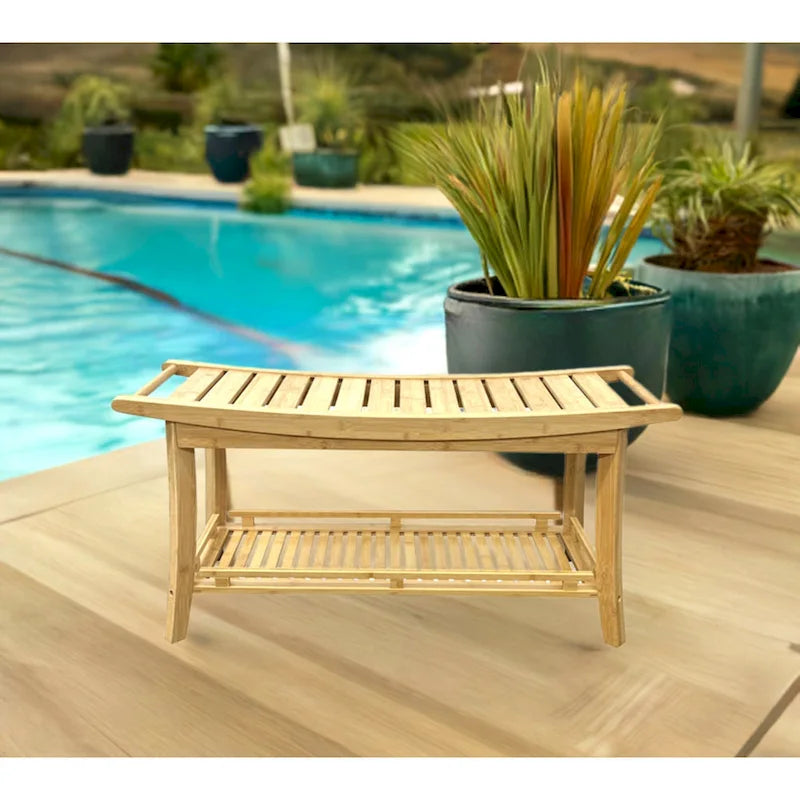 Banc de spa en bambou massif