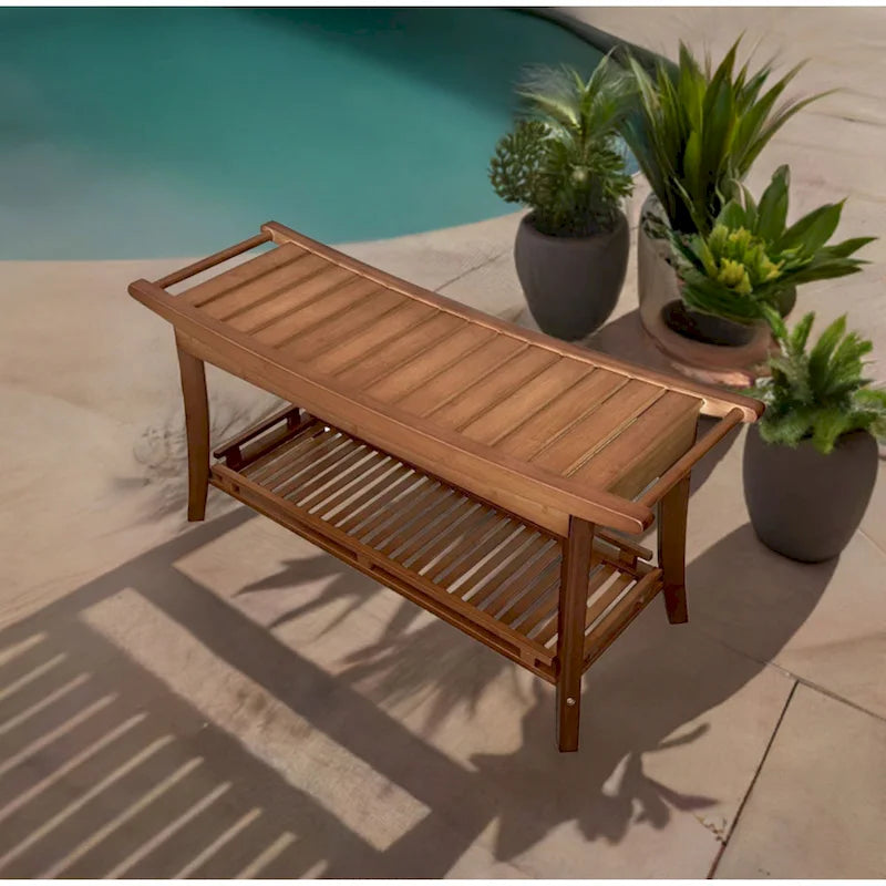 Banc de spa en bambou massif