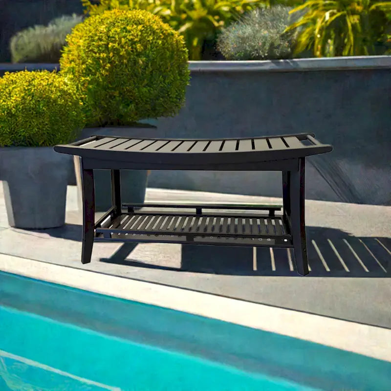 Banc de spa en bambou massif