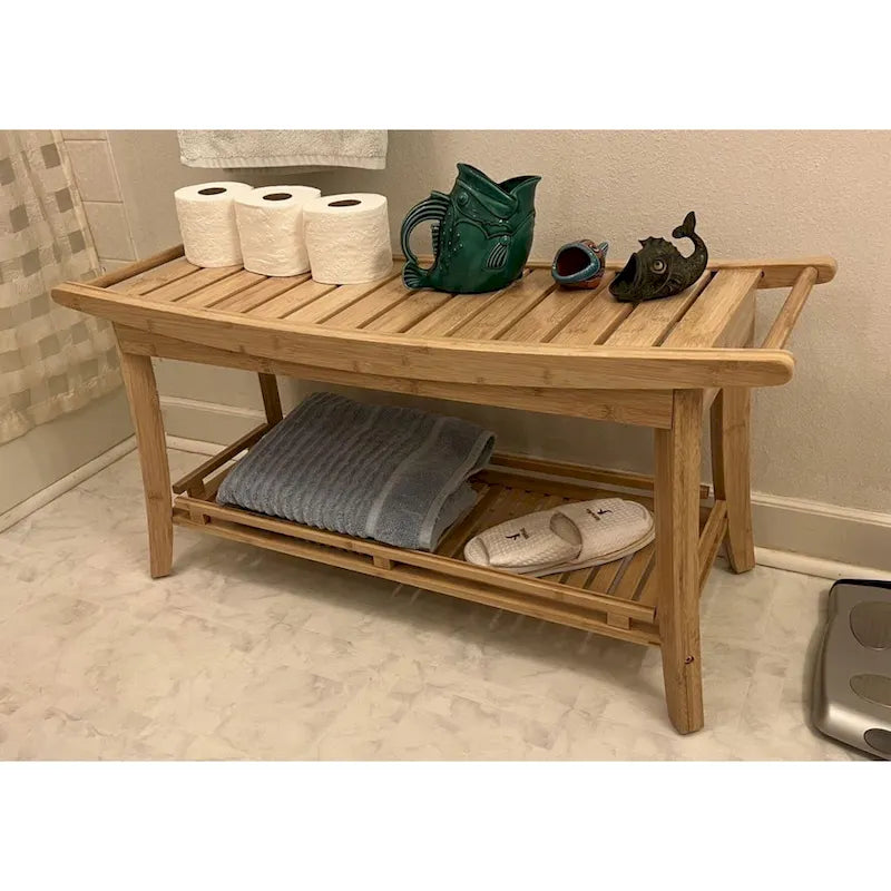 Banc de spa en bambou massif