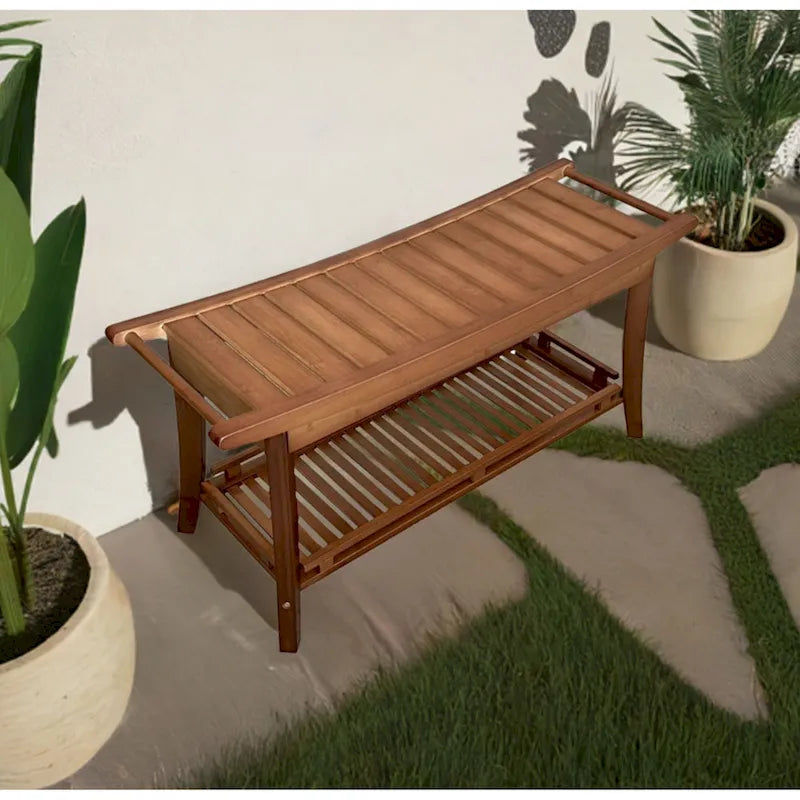 Banc de spa en bambou massif