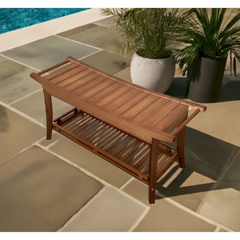 Banc de spa en bambou massif