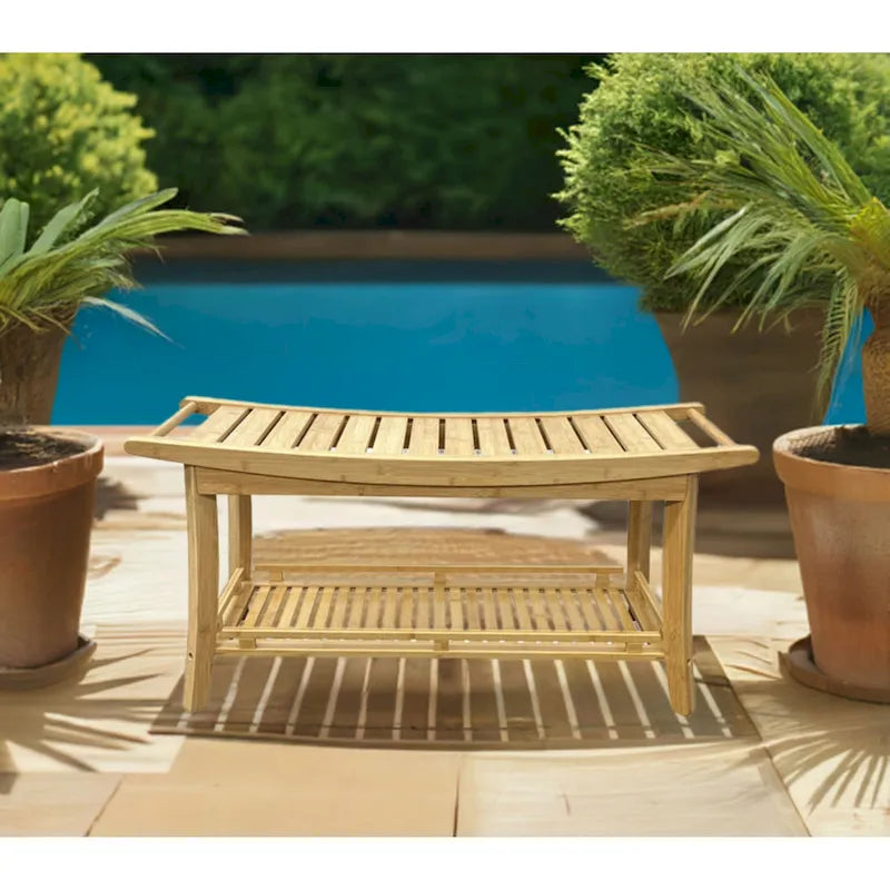Banc de spa en bambou massif