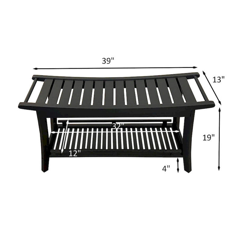Banc de spa en bambou massif