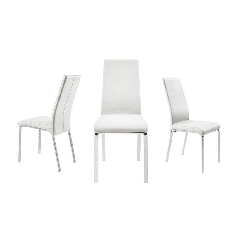 Lot de 2 chaises de salle à manger en cuir pleine fleur couleur taupe