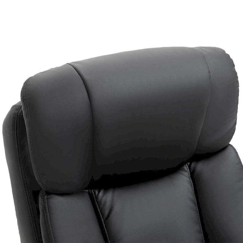 Fauteuil de massage inclinable en cuir synthétique avec repose-pieds