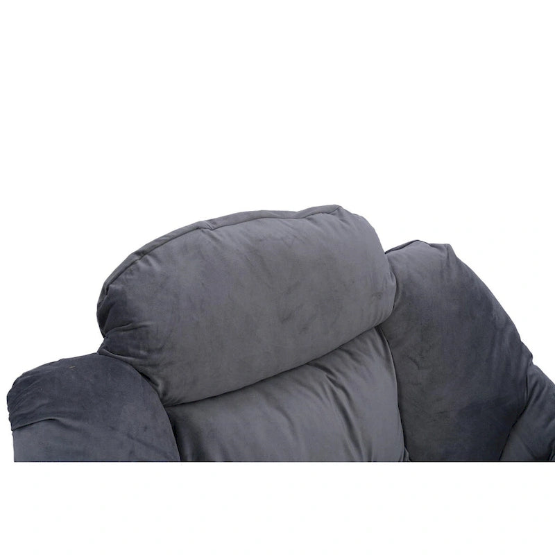Fauteuil de salon contemporain, canapé individuel avec structure en acier, accoudoirs, poche latérale et repose-pieds.