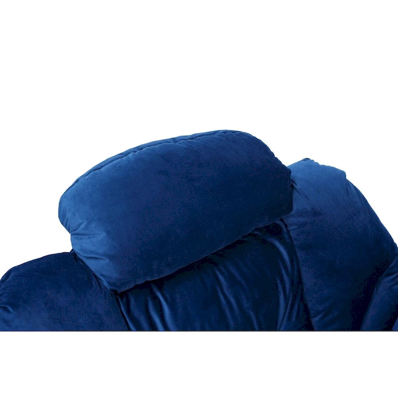 Fauteuil de salon contemporain, canapé individuel avec structure en acier, accoudoirs, poche latérale et repose-pieds.