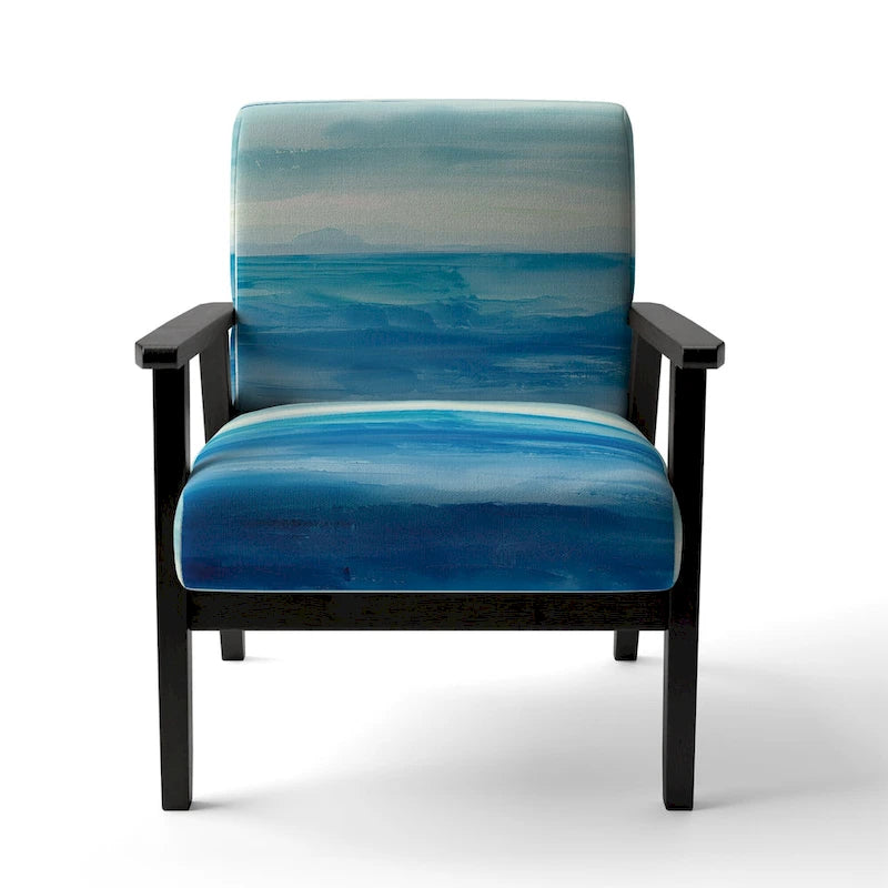 Fauteuil d'appoint rembourré de plage - Fauteuil nautique et côtier pour chambre à coucher