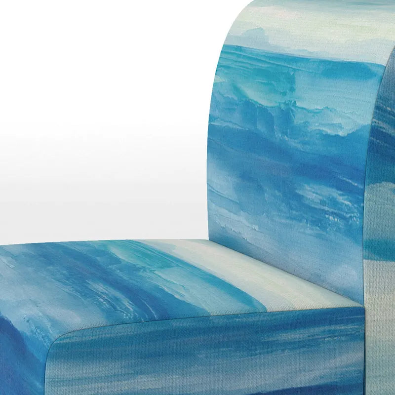 Fauteuil d'appoint rembourré de plage - Fauteuil nautique et côtier pour chambre à coucher